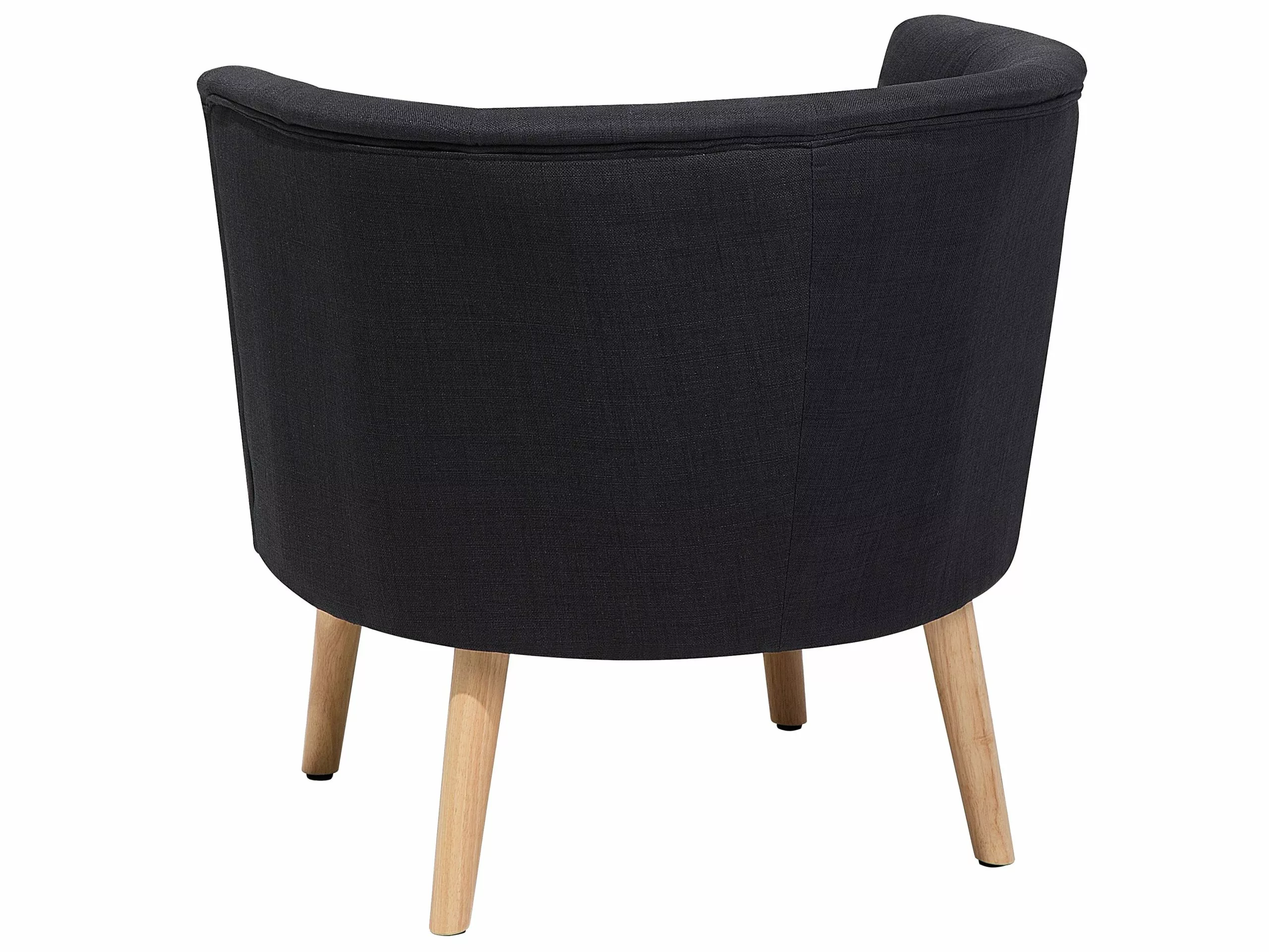 Beliani Sillón Tapizado Negro ODENZEN 5 Beliani Sillón Tapizado Negro ODENZEN - Imagen 5