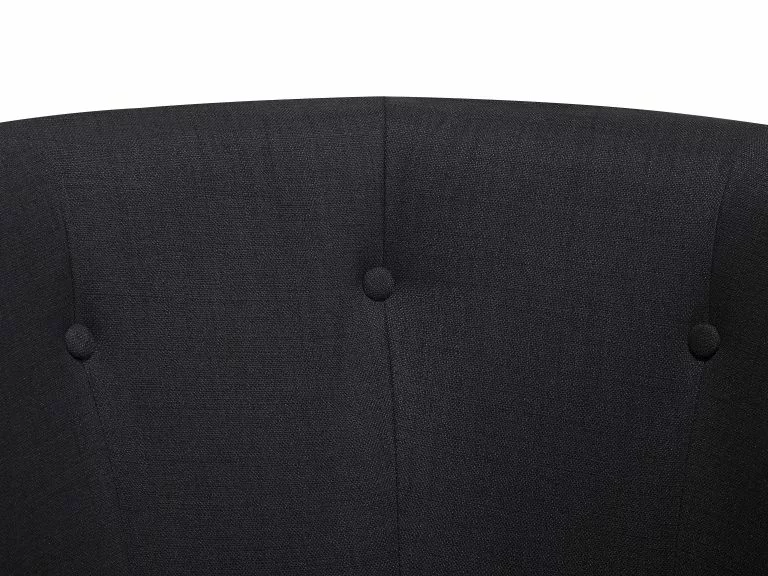 Beliani Sillón Tapizado Negro ODENZEN 7 Beliani Sillón Tapizado Negro ODENZEN - Imagen 7