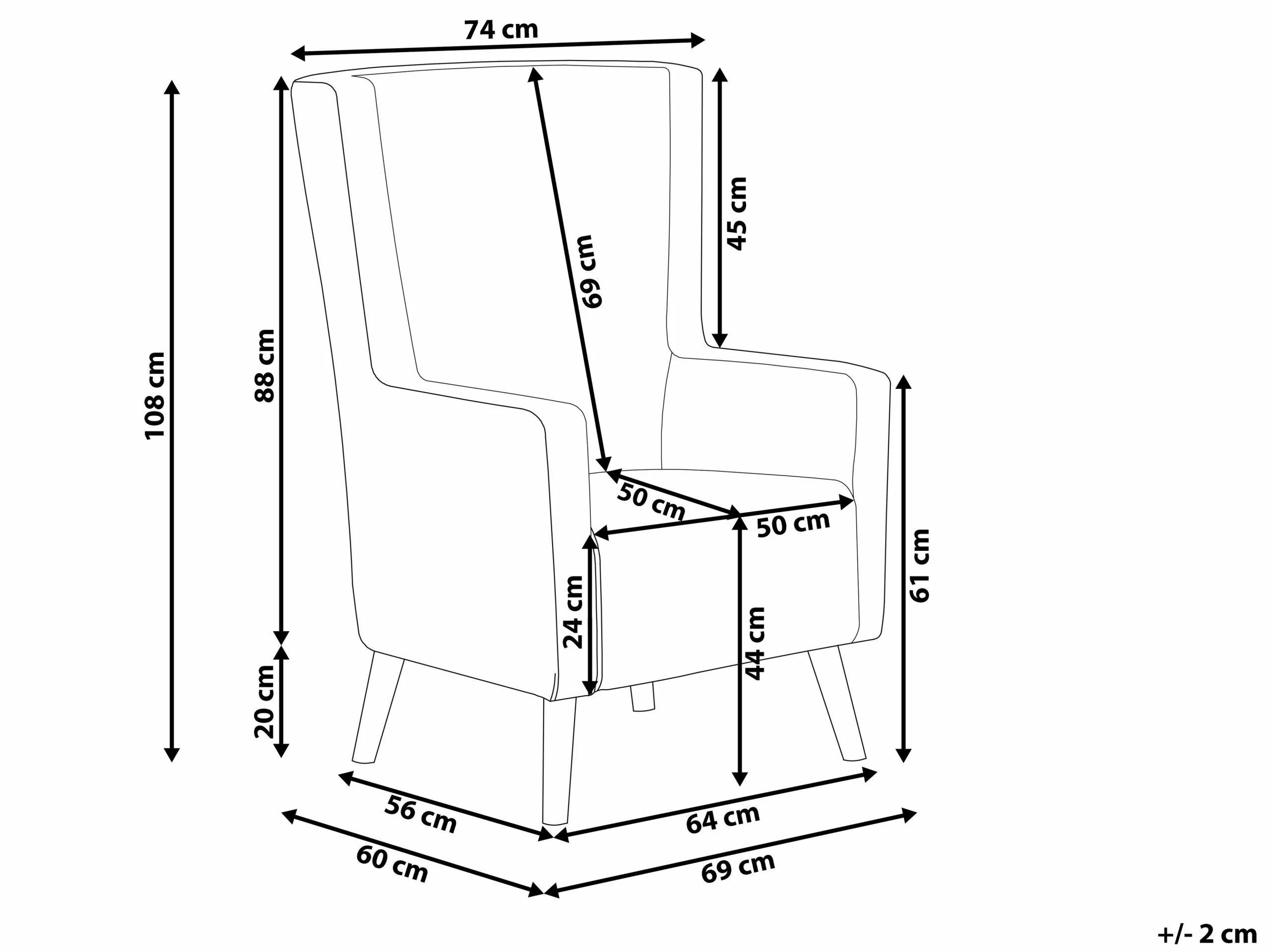 Beliani Sillón De Terciopelo Violeta/madera Clara ONEIDA - Imagen 9
