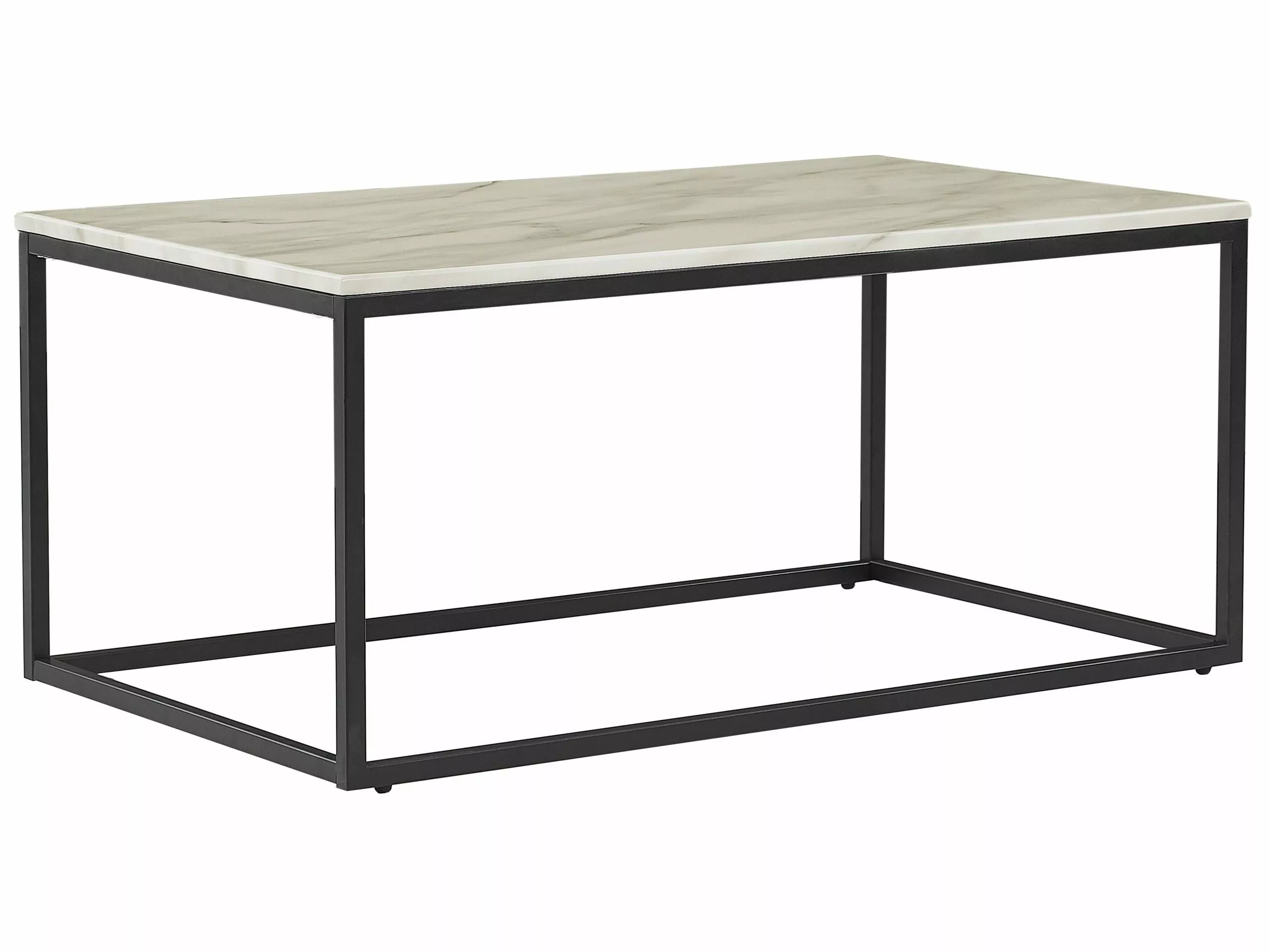 Beliani Mesa De Centro Beige/negro 100 X 60 Cm DORRIS 1 Beliani Mesa De Centro Beige/negro 100 X 60 Cm DORRIS