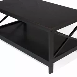 Beliani Mesa De Centro Negra 101 X 55 Cm FOSTER 16 Beliani Mesa De Centro Negra 101 X 55 Cm FOSTER -Sillones Ventas undef src sa picid 710796 type whitesh image scaled
