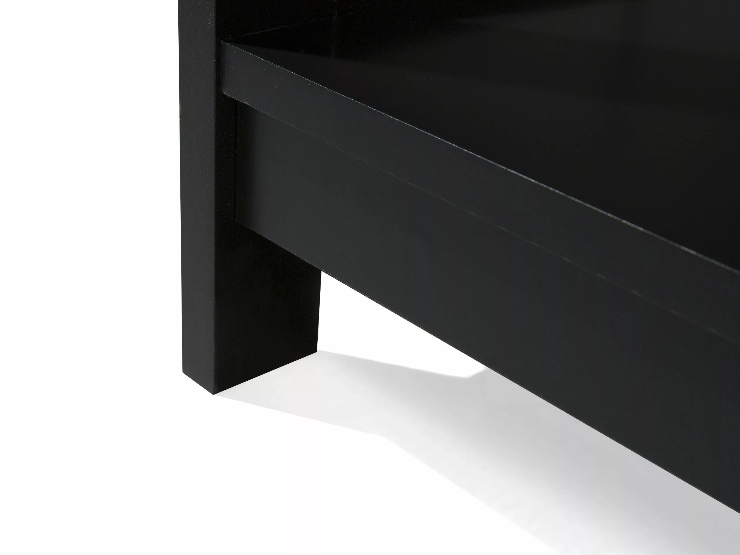 Beliani Mesa De Centro Negra 101 X 55 Cm FOSTER 9 Beliani Mesa De Centro Negra 101 X 55 Cm FOSTER - Imagen 9