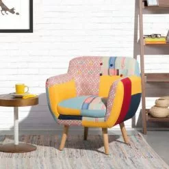 Beliani Mesa De Centro Madera Oscura/blanco ⌀ 40 Cm OREGON -Sillones Ventas undef src sa picid 712129 type whitesh image scaled