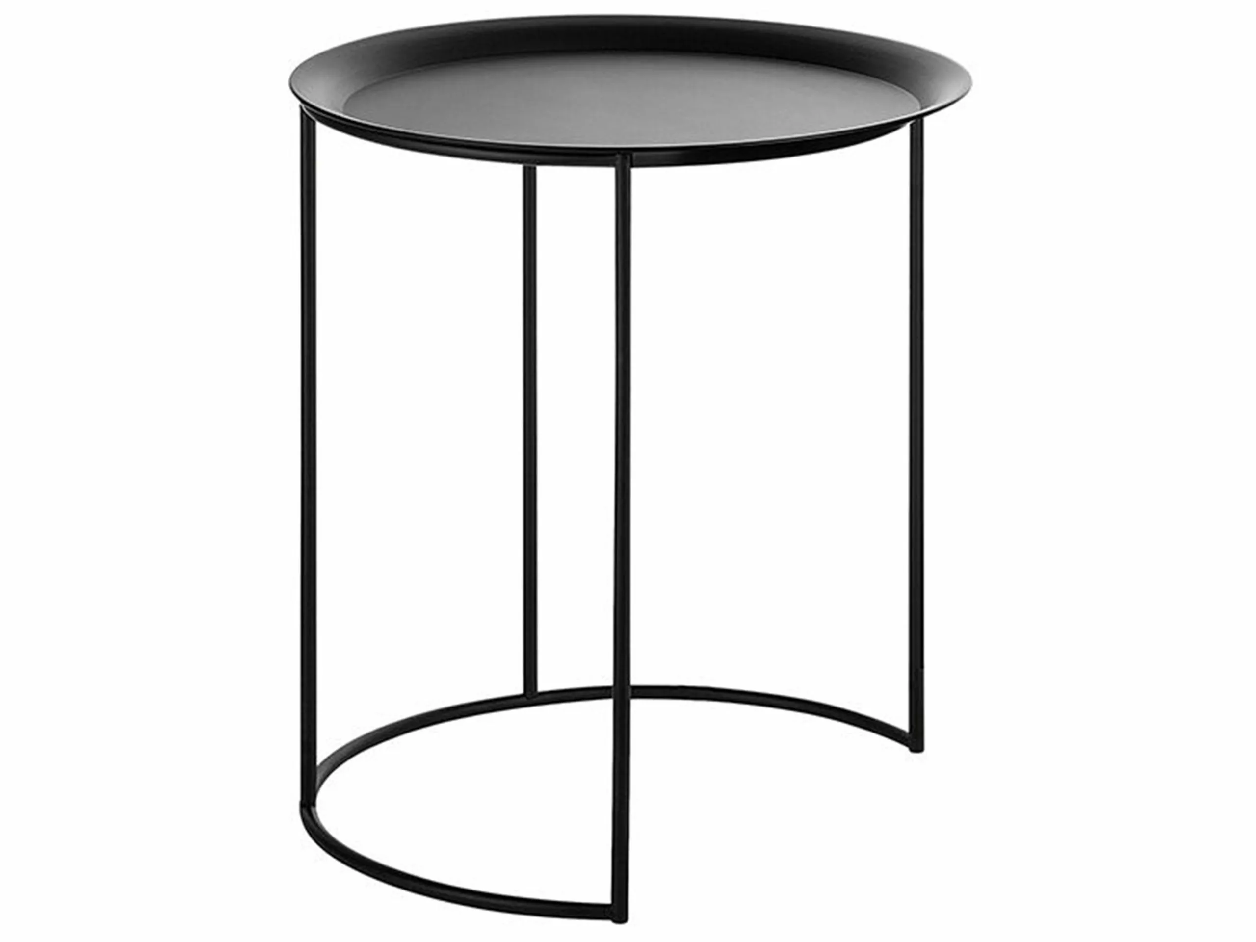 Beliani Conjunto De 2 Mesas De Centro De Metal Negro TWINS - Imagen 10