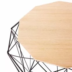 Beliani Mesa Auxiliar Madera Clara/negro 43 Cm ELIDA -Sillones Ventas undef src sa picid 716011 type whitesh image scaled