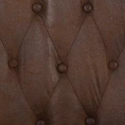 Beliani Sillón De Piel Sintética Marrón/madera Oscura ALTA -Sillones Ventas undef src sa picid 716604 type whitesh image scaled