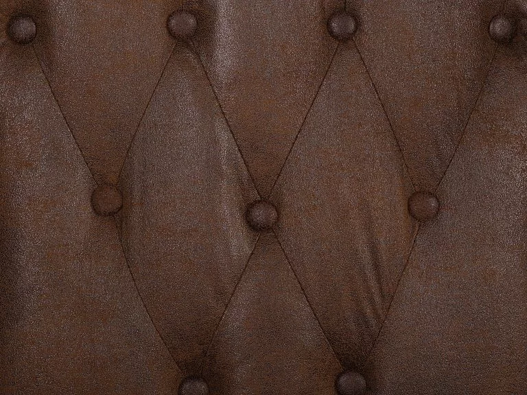 Beliani Sillón De Piel Sintética Marrón/madera Oscura ALTA - Imagen 8