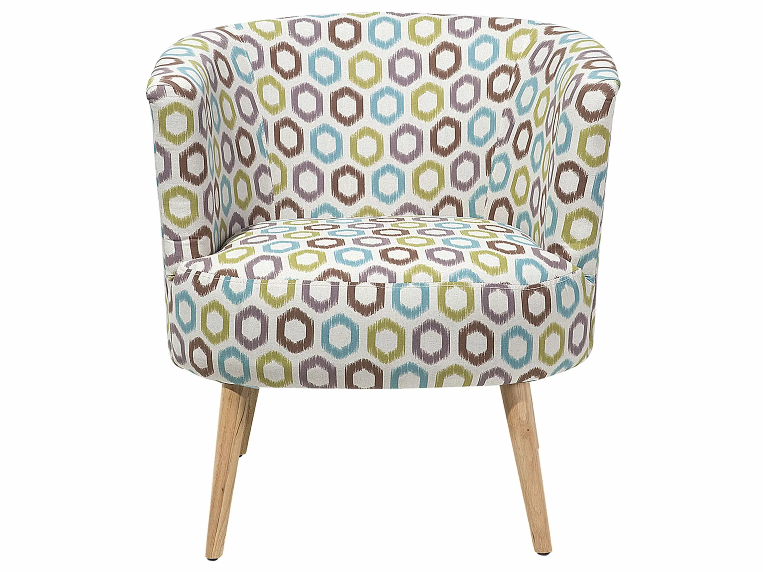 Beliani Sillón Tapizado Con Patrón Geométrico Multicolor ODENZEN 3 Beliani Sillón Tapizado Con Patrón Geométrico Multicolor ODENZEN - Imagen 3