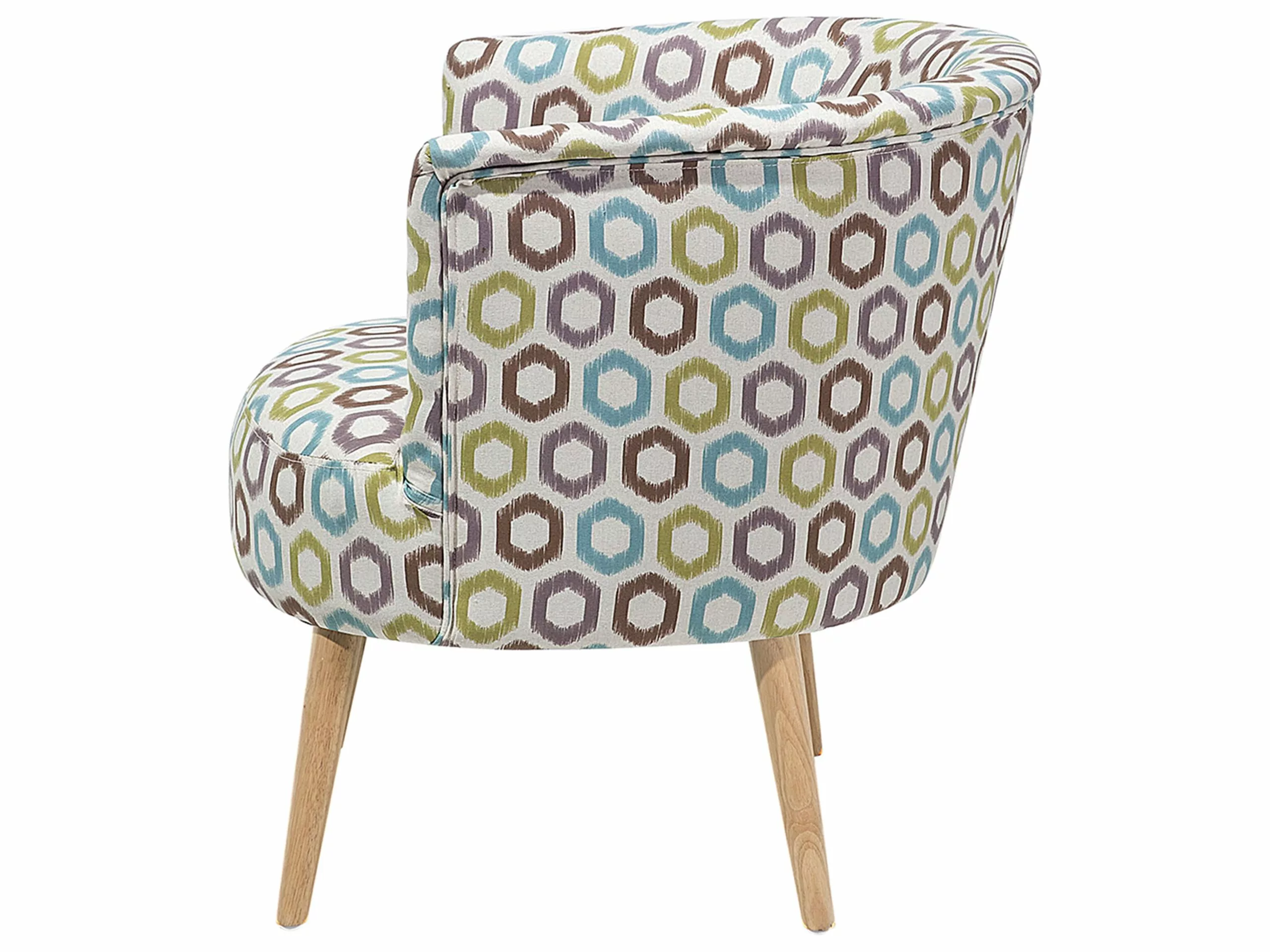 Beliani Sillón Tapizado Con Patrón Geométrico Multicolor ODENZEN 4 Beliani Sillón Tapizado Con Patrón Geométrico Multicolor ODENZEN - Imagen 4