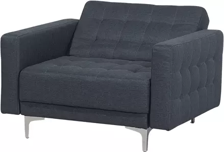 Beliani Sillón Tapizado Gris Oscuro ABERDEEN 4 Beliani Sillón Tapizado Gris Oscuro ABERDEEN - Imagen 4