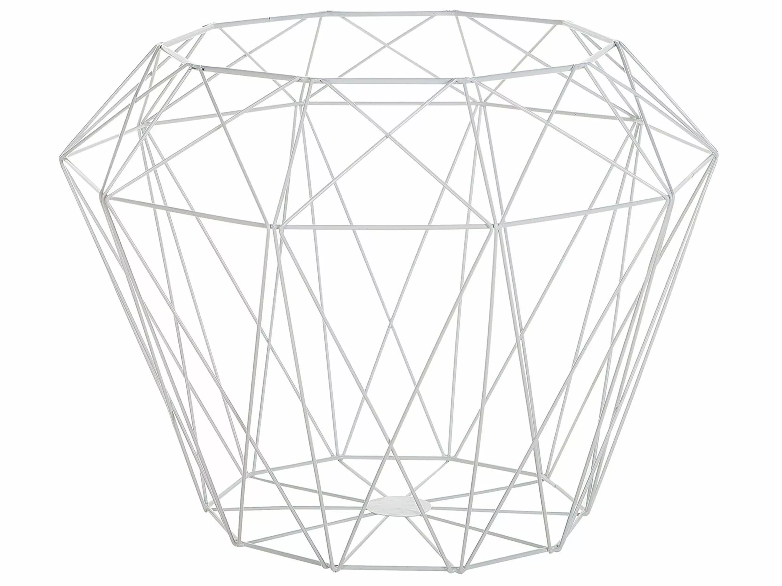 Beliani Mesa Auxiliar Madera Clara/blanco 43 Cm ELIDA - Imagen 7