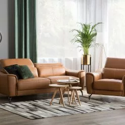 Beliani Sillón De Piel Marrón Dorado NARWIK 12 Beliani Sillón De Piel Marrón Dorado NARWIK -Sillones Ventas undef src sa picid 720641 type color image scaled