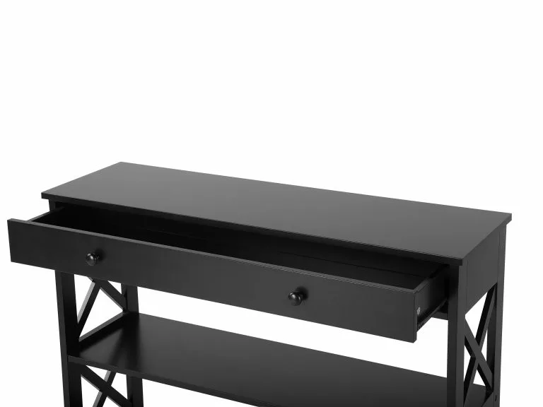 Beliani Consola Negra 100 X 30 Cm MONTGOMERY 8 Beliani Consola Negra 100 X 30 Cm MONTGOMERY - Imagen 8