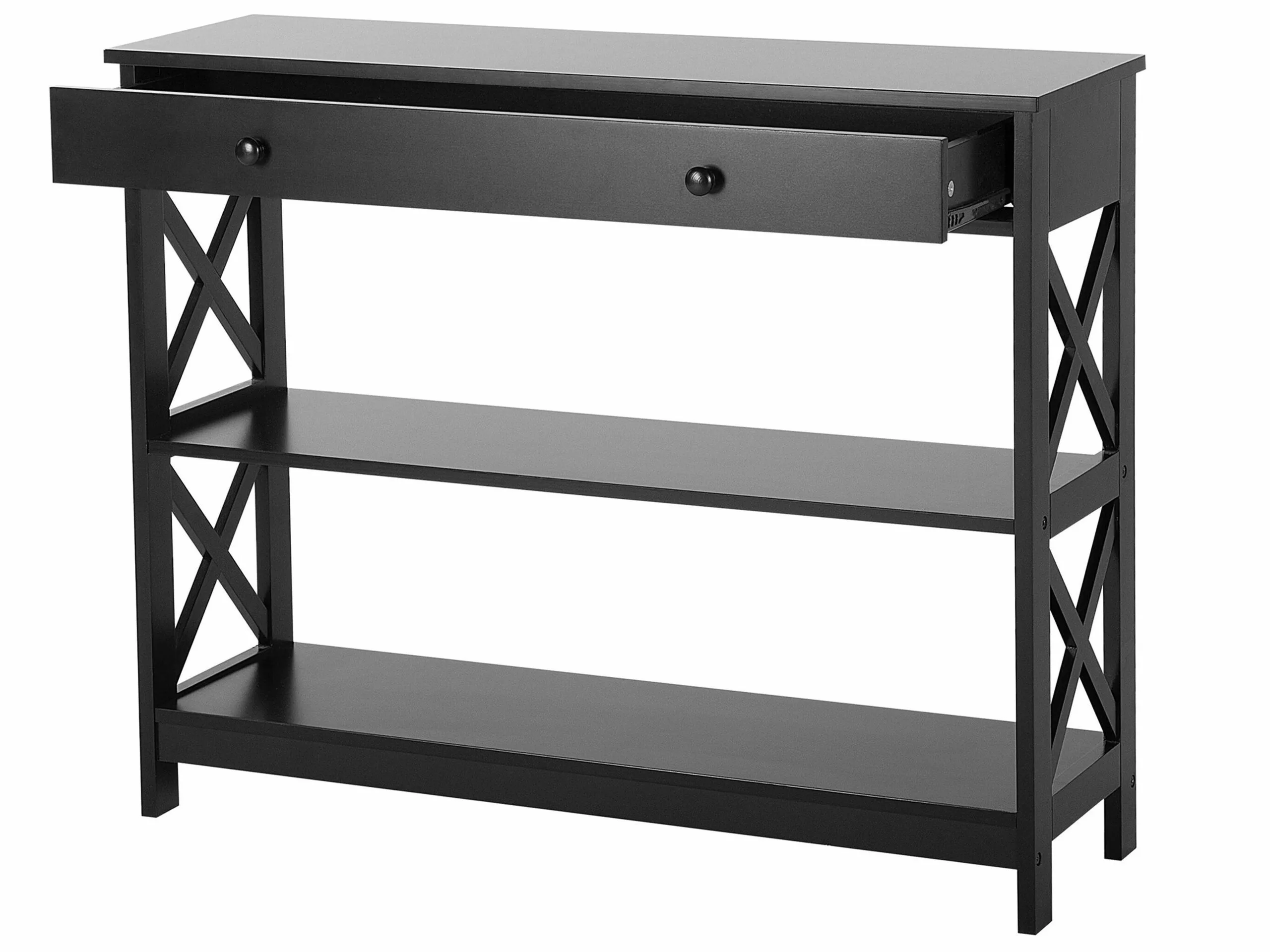 Beliani Consola Negra 100 X 30 Cm MONTGOMERY 5 Beliani Consola Negra 100 X 30 Cm MONTGOMERY - Imagen 5