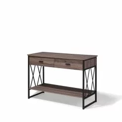 Beliani Consola Madera Oscura/gris Pardo 107 X 46 Cm AYDEN -Sillones Ventas undef src sa picid 729726 type whitesh image scaled