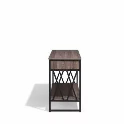 Beliani Consola Madera Oscura/gris Pardo 107 X 46 Cm AYDEN -Sillones Ventas undef src sa picid 729729 type whitesh image scaled