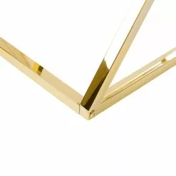 Beliani Mesa Auxiliar De Vidrio Transparente/dorado 40 X 40 Cm BEVERLY -Sillones Ventas undef src sa picid 733182 type whitesh image scaled