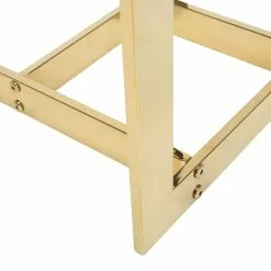 Beliani Mesa Auxiliar De Vidrio Transparente/dorado 40 X 40 Cm CRYSTAL -Sillones Ventas undef src sa picid 734951 type whitesh image scaled