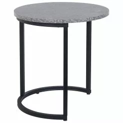 Beliani Conjunto De 2 Mesas Auxiliares Negro/gris DIXIE -Sillones Ventas undef src sa picid 735542 type whitesh image scaled