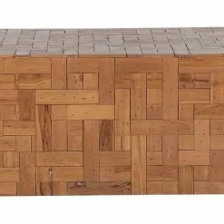 Beliani Mesa De Centro De Madera De Teca Clara 100 X 60 Cm GAMBO II -Sillones Ventas undef src sa picid 736032 type whitesh image scaled