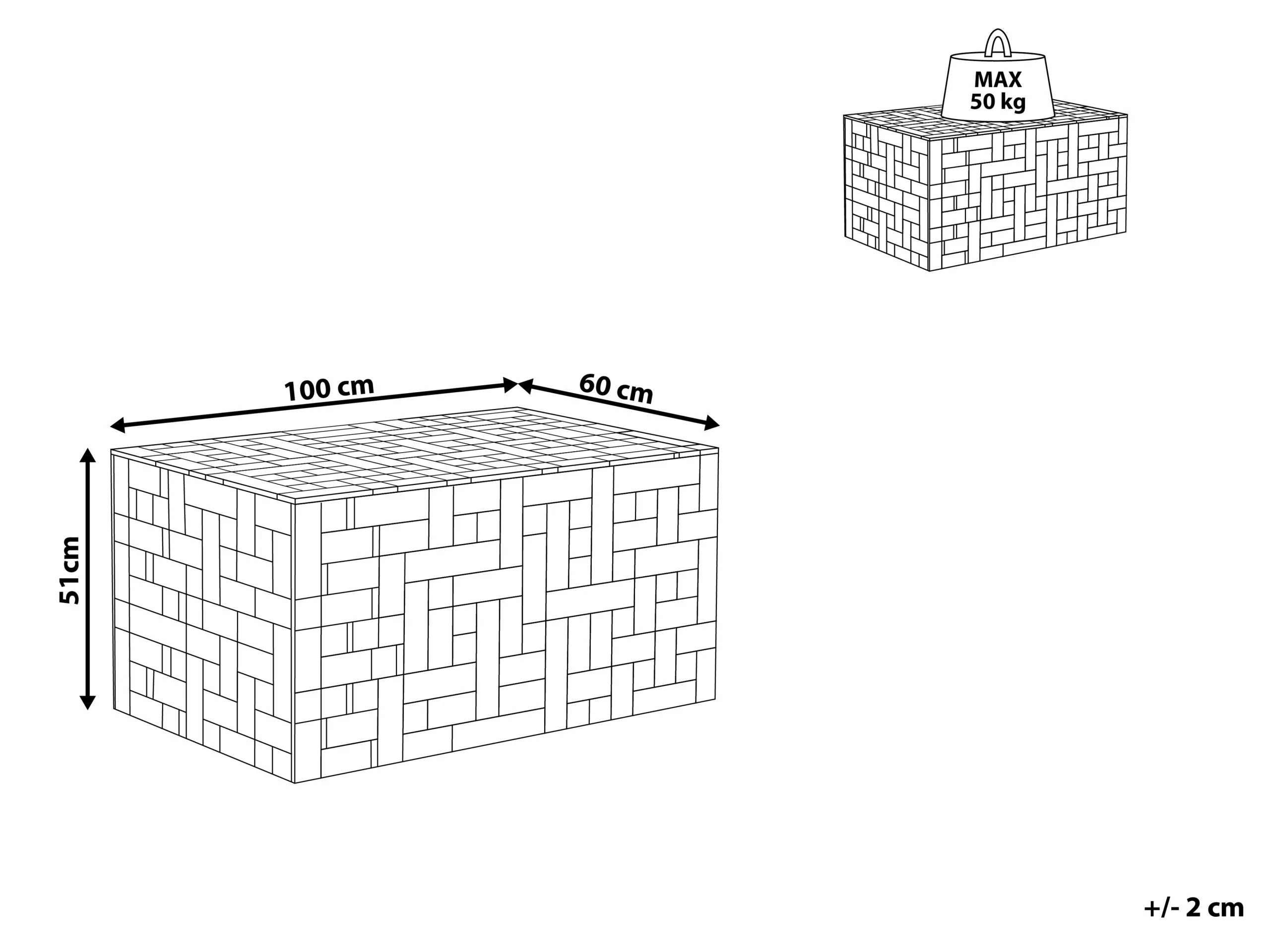 Beliani Mesa De Centro De Madera De Teca Clara 100 X 60 Cm GAMBO II - Imagen 6