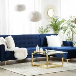 Beliani Mesa De Centro De Vidrio Transparente/dorado 80 X 80 Cm CRYSTAL -Sillones Ventas undef src sa picid 737911 type color image scaled