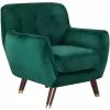 Beliani Sillón De Terciopelo Verde BODO