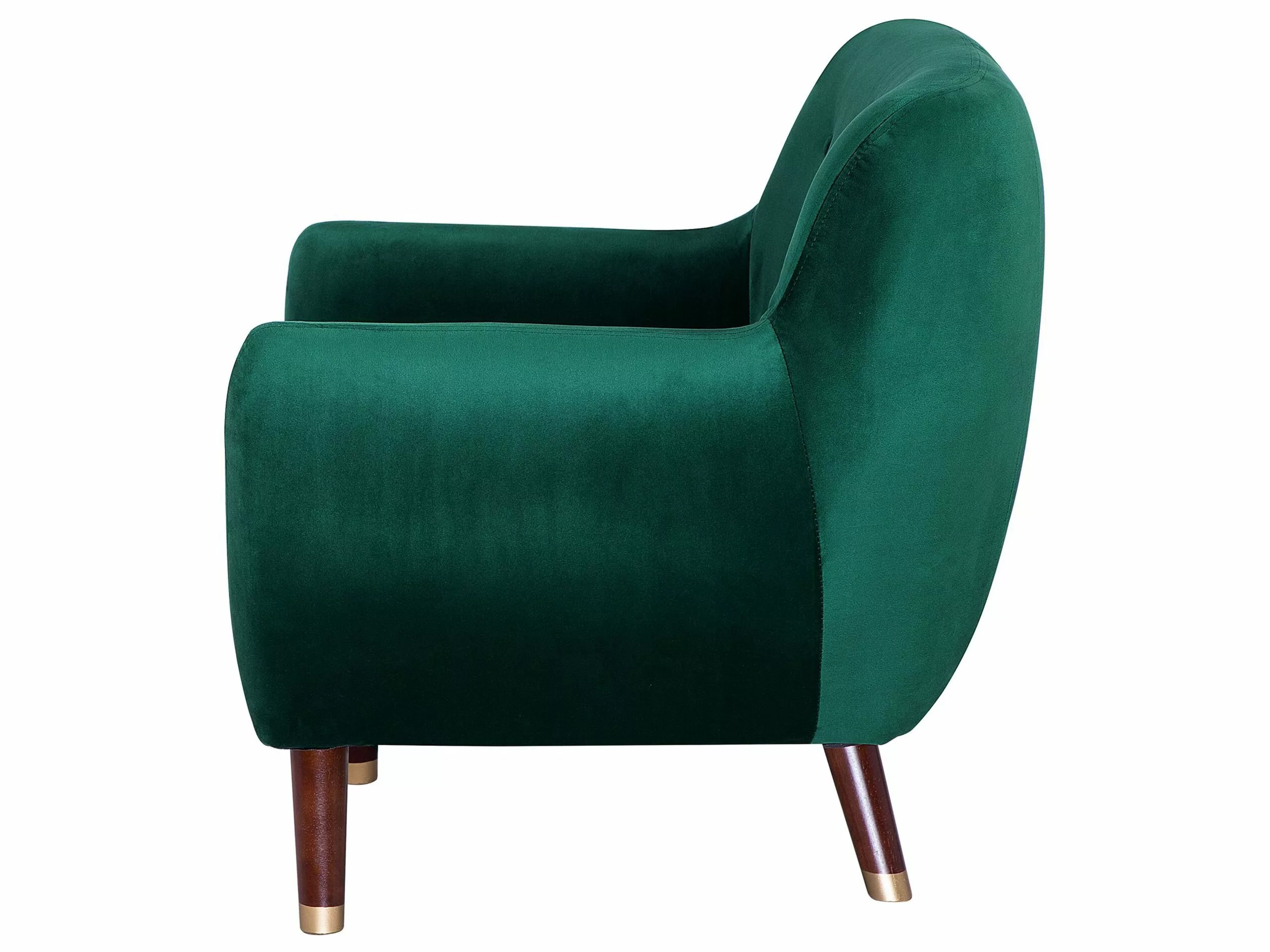 Beliani Sillón De Terciopelo Verde BODO 5 Beliani Sillón De Terciopelo Verde BODO - Imagen 5