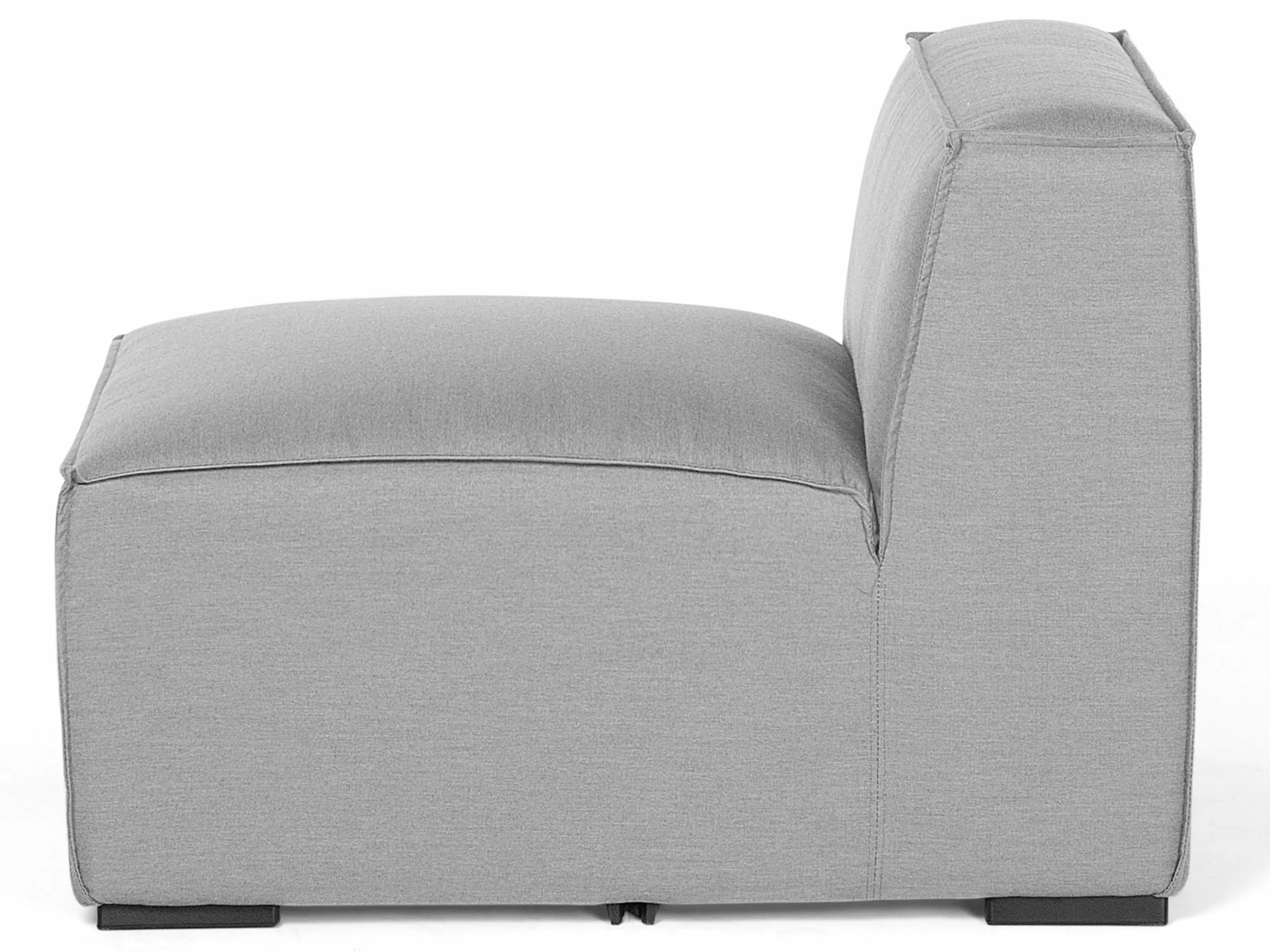 Beliani Sillón De Poliéster Gris AREZZO - Imagen 4