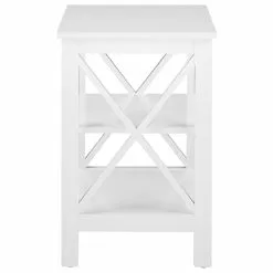 Beliani Mesa Auxiliar Blanca 40 X 40 Cm FOSTER -Sillones Ventas undef src sa picid 743931 type whitesh image scaled