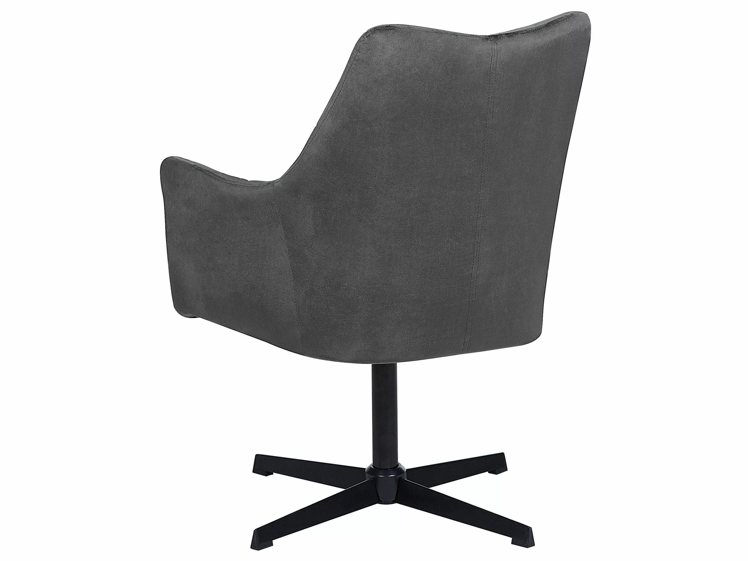 Beliani Sillón De Terciopelo Gris VAKSALA - Imagen 5