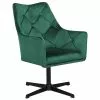 Beliani Sillón De Terciopelo Verde VAKSALA