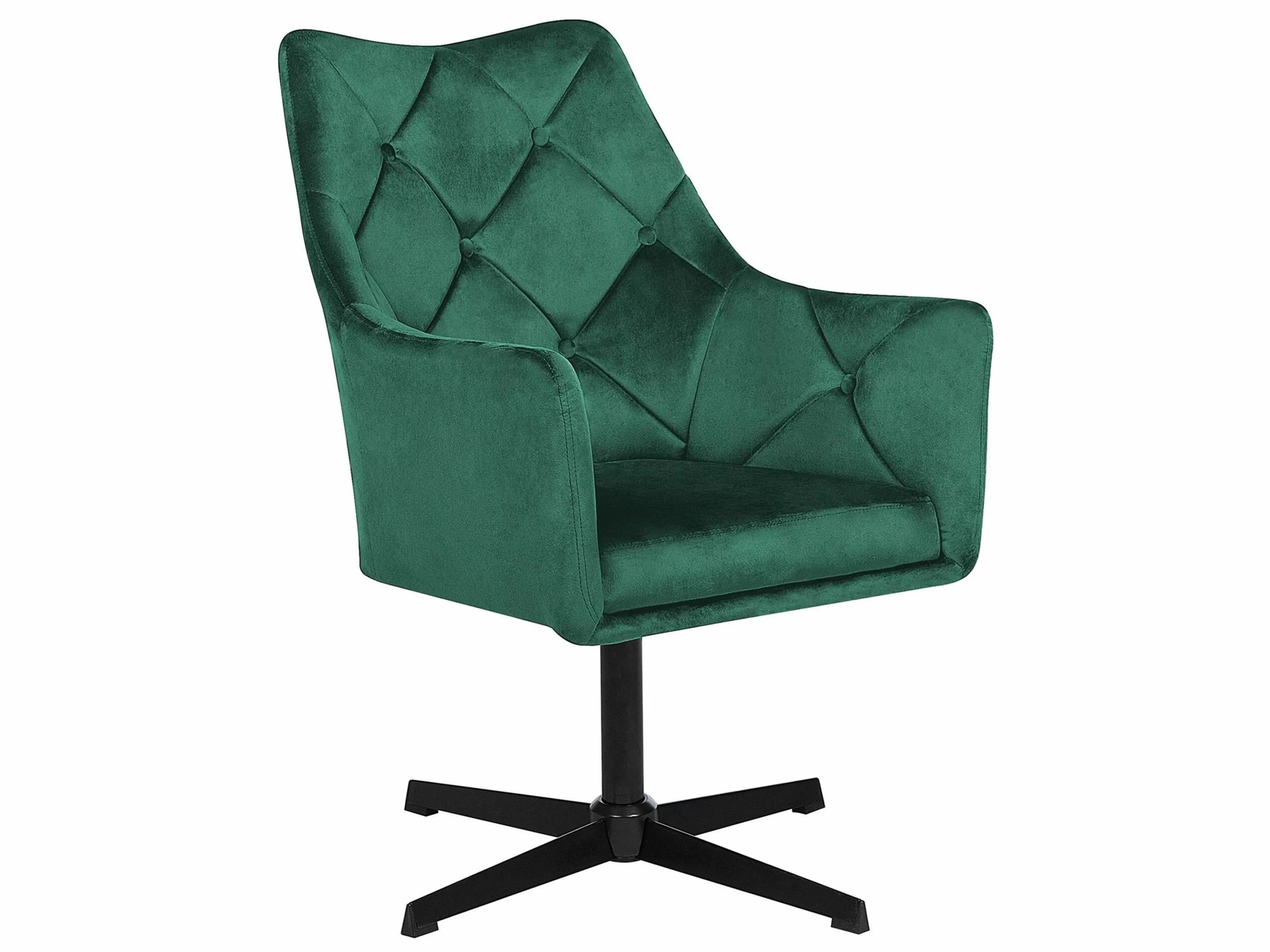 Beliani Sillón De Terciopelo Verde VAKSALA
