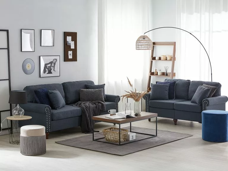 Beliani Mesa De Centro Madera Oscura/negro 100 X 60 Cm DORRIS - Imagen 3