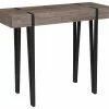 Beliani Consola Madera Oscura/negro 100 X 40 Cm ADENA