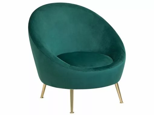 Beliani Silla De Terciopelo Verde Esmeralda LANGA -Sillones Ventas undef src sa picid 747296 type whitesh image