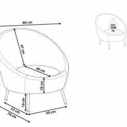 Beliani Silla De Terciopelo Verde Esmeralda LANGA -Sillones Ventas undef src sa picid 747318 type whitesh image scaled