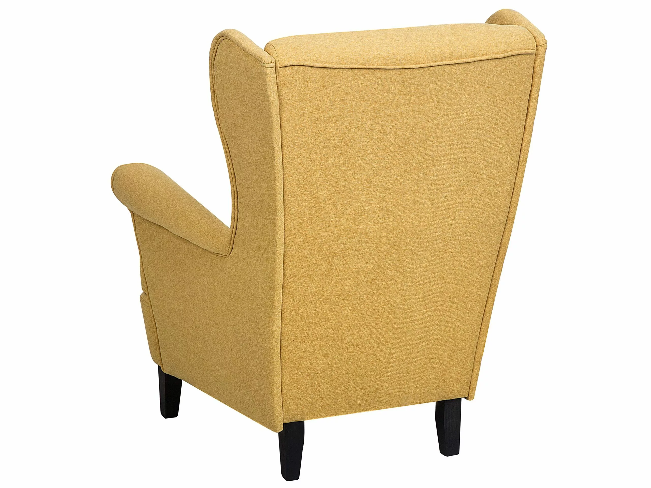 Beliani Sillón De Poliéster Amarillo/marrón ABSON 5 Beliani Sillón De Poliéster Amarillo/marrón ABSON - Imagen 5