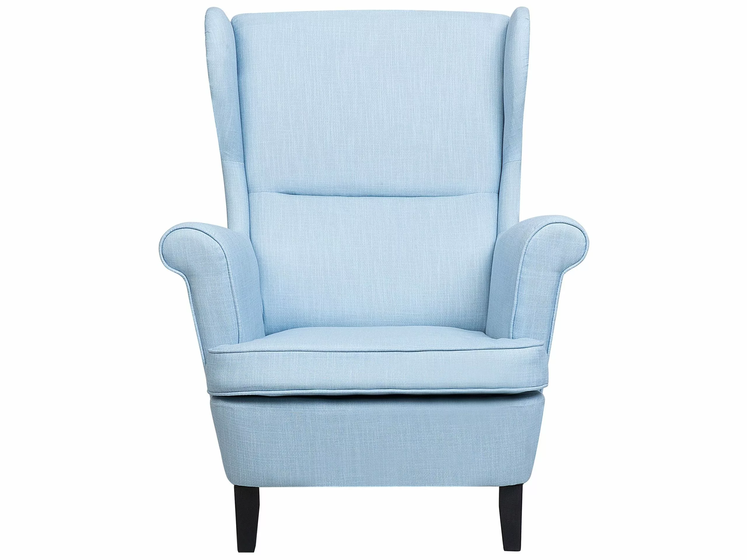 Beliani Sillón De Poliéster Azul Claro/marrón ABSON - Imagen 3