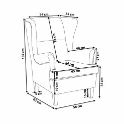 Beliani Sillón De Poliéster Azul Claro/marrón ABSON -Sillones Ventas undef src sa picid 747429 type whitesh image scaled