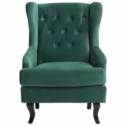 Beliani Sillón De Terciopelo Verde Oscuro/negro ALTA 13 Beliani Sillón De Terciopelo Verde Oscuro/negro ALTA -Sillones Ventas undef src sa picid 749413 type whitesh image scaled