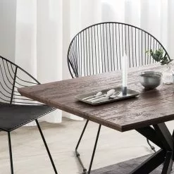 Beliani Mesa De Comedor Madera Oscura/negro 140 X 80 Cm SPECTRA 10 Beliani Mesa De Comedor Madera Oscura/negro 140 X 80 Cm SPECTRA -Sillones Ventas undef src sa picid 750967 type whitesh image scaled