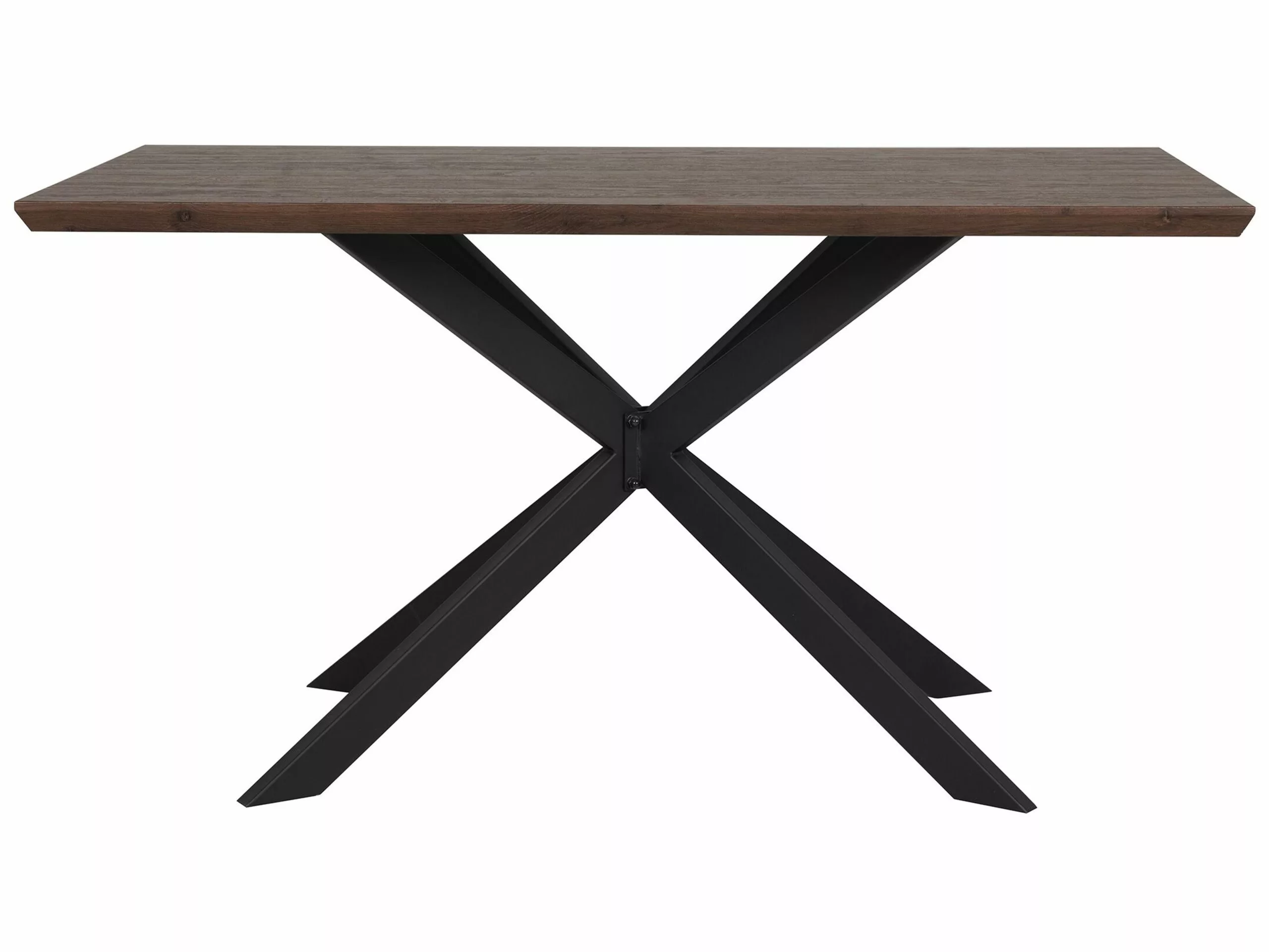 Beliani Mesa De Comedor Madera Oscura/negro 140 X 80 Cm SPECTRA 4 Beliani Mesa De Comedor Madera Oscura/negro 140 X 80 Cm SPECTRA - Imagen 4