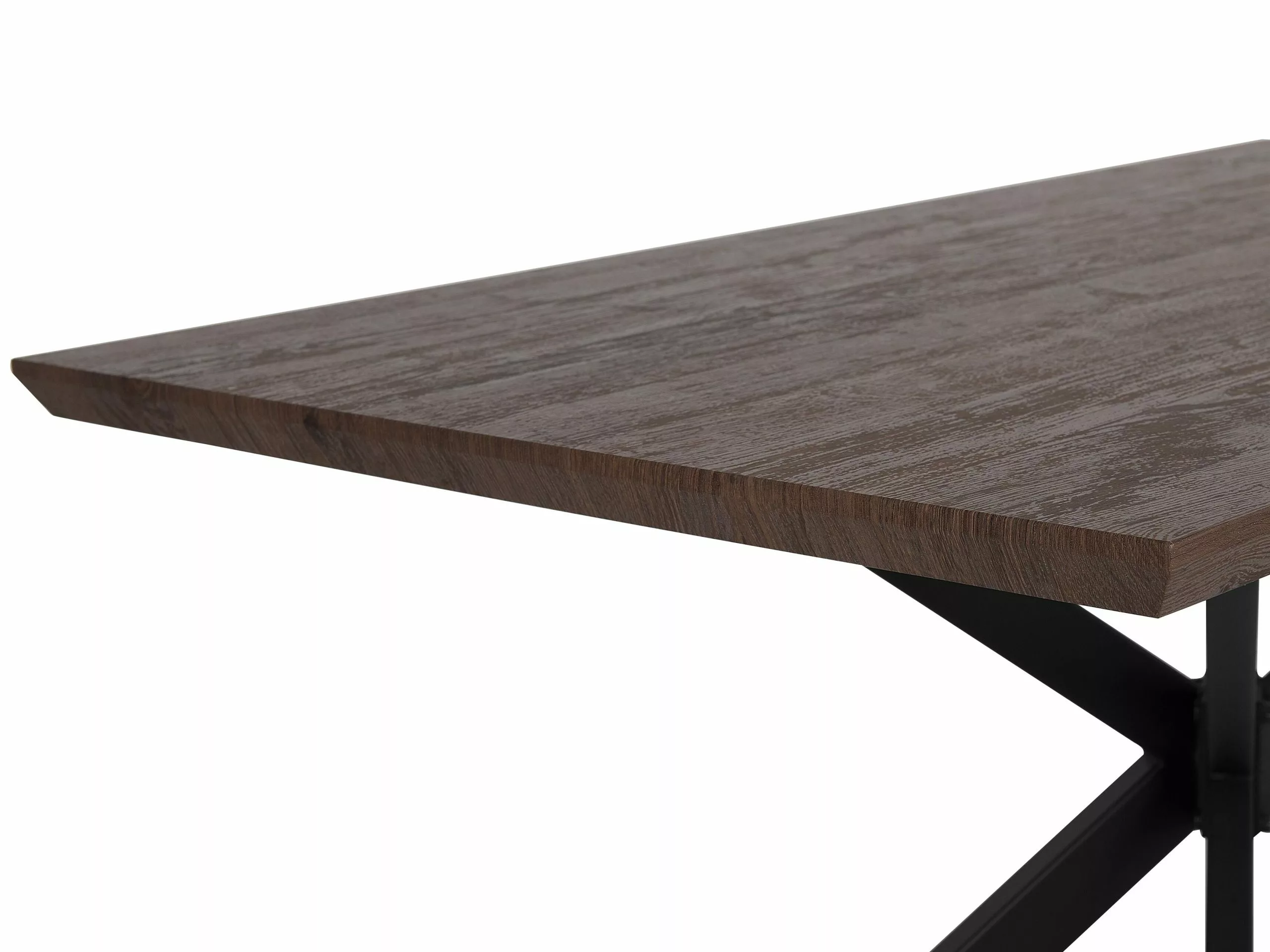 Beliani Mesa De Comedor Madera Oscura/negro 140 X 80 Cm SPECTRA 5 Beliani Mesa De Comedor Madera Oscura/negro 140 X 80 Cm SPECTRA - Imagen 5