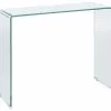 Beliani Consola De Vidrio Templado Transparente 90 X 30 Cm KENDALL