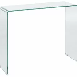 Beliani Consola De Vidrio Templado Transparente 90 X 30 Cm KENDALL