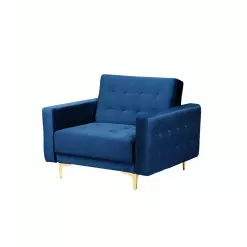 Beliani Sillón De Terciopelo Azul Marino/dorado ABERDEEN 12 Beliani Sillón De Terciopelo Azul Marino/dorado ABERDEEN -Sillones Ventas undef src sa picid 752534 type whitesh image