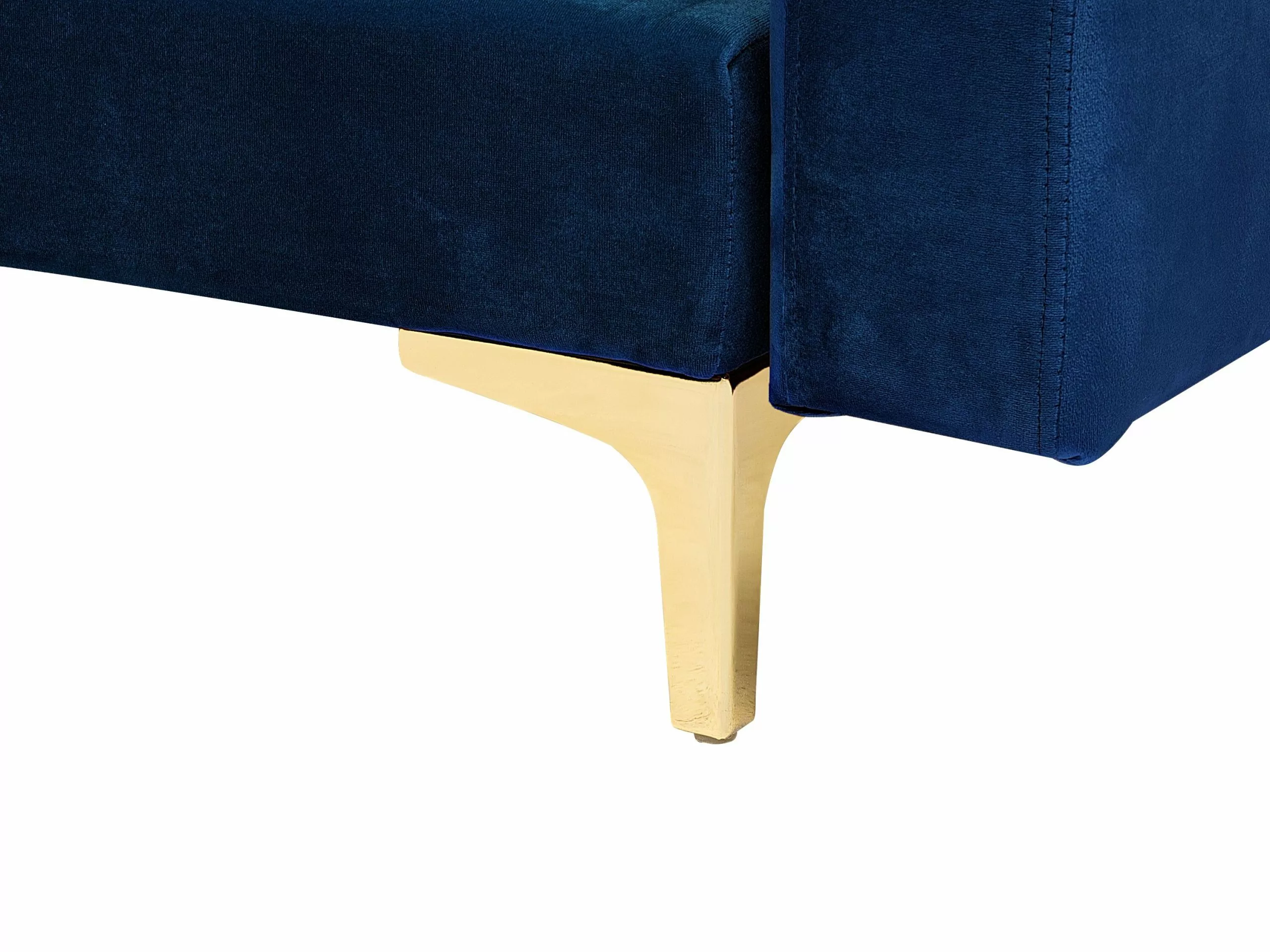 Beliani Sillón De Terciopelo Azul Marino/dorado ABERDEEN 8 Beliani Sillón De Terciopelo Azul Marino/dorado ABERDEEN - Imagen 8
