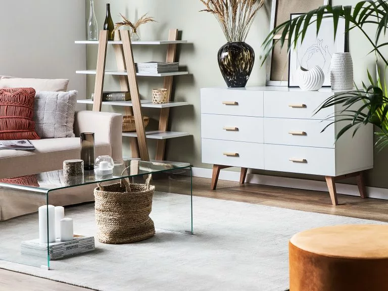 Beliani Mesa De Centro De Vidrio Templado Transparente 100 X 50 Cm KENDALL 9 Beliani Mesa De Centro De Vidrio Templado Transparente 100 X 50 Cm KENDALL - Imagen 9