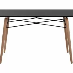 Beliani Mesa De Comedor Negro/madera Clara 140 X 80 Cm BIONDI -Sillones Ventas undef src sa picid 753853 type whitesh image scaled